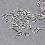 HUELE 100pcs Infinity Symbol with Love Pattern Connectors Charms Pendants for DIY Jewelry Making