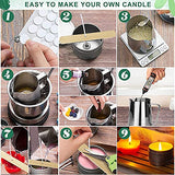 Complete Candle Making Kit, Candle Making Supplies, Including Candle Making Pouring Pot, Beeswax, Candle Wicks, Wicks Sticker, Candle tins, Rich Scents, Dyes, Candle Molds, Wicks Holder and Spoon