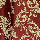 Burgundy Velvet Jacquard Damask Fabric 118'' Wide sold By The Yard for Curtains, Drapery,