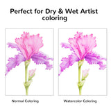 LINGSFIRE Watercolor Pencils, 48 Vivid Colored Pencils Set Wet Watercolor Painting Multi Colored Art