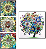 Special Shaped Diamond Art Kits Diamond Embroidery Paintings Wall Art Big Canvas Full Drill (12X12inch/30X30CM) (Summer Tree)