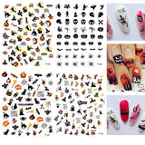 1500+ Patterns Halloween Nail Art Stickers Decals, Kalolary DIY Self-adhesive Nail Art Tips Stencil Halloween Nail Decorations Gift Include Pumpkin/Bat/Ghost/Witch/Spider Net