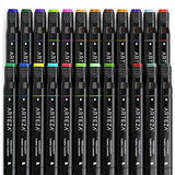 Arteza Fabric Markers, Unique 24 Colors, Permanent Dual-Tip Fabric Pens (Set of 24)