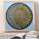 DIY 5D Diamond Painting, Special Large Crystal Rhinestones, Mandala Moon Sun, Diamond Paintings Art Dotz Triptych Multi Picture Pearl Mosaic Kits for Adults Wall Decor RuBos