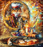 Cat Oil Painting Still Life Wall Art On Canvas By Leonid Afremov Studio - Old General