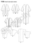 Simplicity 1108 Women's Kimono and Cardigan Sewing Pattern, Size XXS-XXL