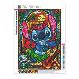 5D Full Drill Diamond Painting Kit, DIY Diamond Rhinestone Painting Kits for Adults and Children Embroidery Arts Craft Home Decor 12 x 16 inch (Stitch)