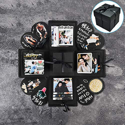 DIY Surprise Explosion Box, Love Memory Photo Album for Valentine’s Day Anniversary Birthday Gift Wedding Creative Scrapbook