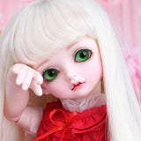 BJD Doll 27CM Ball Joints SD Dolls Action Figure with Full Set Clothes Shoes Wig Makeup, Red Dress,Best Gift for Girls