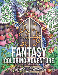 Fantasy Coloring Adventure: A Magical World of Fantasy Creatures, Enchanted Animals, and Whimsical Scenes