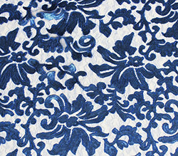 Lace Fabric Sequin Guipure Floral Beyonce ROYAL BLUE / 51" Wide / Sold by the yard