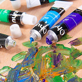 Ohuhu Oil Paint Set, 24 Oil-based Colors, Artists Paints Oil Painting Set, 12ml x 24 Tubes