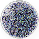 Miyuki Round Seed Beads Size 8/0 22g Amethyst Lined Crystal AB