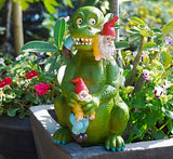Dino the Gnome Eating Dinosaur - Designed and Hand Painted by Twig & Flower