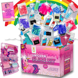 Chacha & Chicky Unicorn Slime Science Kit for Girls- Huge DIY Educational Activities Learning Set- Non Toxic, Comes for Kids to Make Slime Experiments + Glow in The Dark , Primary Colours, Ra