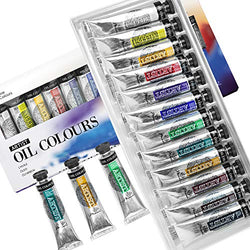 PHOENIX Artist Grade Oil Paint Set 12 Tubes x 40ml (1.35 Oz.) - Oil Painting Colors for Professionals Artists
