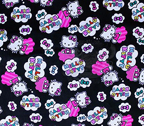 100% Cotton Fabric Quilt Prints - 29 Hello Kitty Bow Tie s/45 Wide/Sold by the yard NC-29