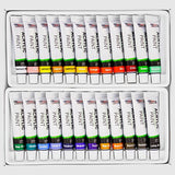U.S. Art Supply Professional 24 Color Set of Acrylic Paint in 12ml Tubes - Rich Vivid Colors for Artists, Students, Beginners - Canvas Portrait Paintings - Bonus Color Mixing Wheel