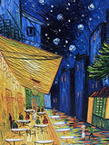 YaSheng Art - Cafe Van Gogh Famous Oil Paintings Reproduction Artwork Modern hand-painted Art Pictures Home Living Room Bedroom Office Decor Canvas Wall Art Painting 20x24inch