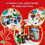 LEGO Lunar New Year Ice Festival 80109 Building Kit; Gift Toy for Kids Aged 8 and Up; Building Set Featuring a Detailed Winter Scene, Chun Ice Sculpture, 13 Minifigures and More (1,519 Pieces)