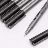 MEEDEN 9 Pcs Pigment Liner Fine Line Pen  Ink Pen Set 005 01 02 03 04 05 06 08 Brush, Black