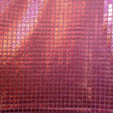 Hologram Square Faux Sequin Coral 45 Inch Fabric by the Yard (F.E.®)