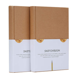 2 Pack Blank Sketchbooks, Hardcover Sketch Pads Notebook Journals Bulk for Travelers, Class and Art, Drawing Memo Book Planner with Plain Paper, 100gsm, 240 Pages/ 120 Sheets, 5.5x8.3 inch, A5 Size