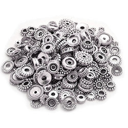 100 Gram Bali Style Antique Tibetan Silver Findings Jewelry Making DIY Metal Alloy Spacer Beads