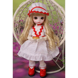 Children's BJD Doll Creative Toys 1/6 SD Dolls 13 Ball Jointed Doll with All Clothes Shoes Wig Hair Makeup Surprise Gift Toy,A