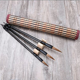 NUOLUX Chinese Calligraphy Brushes Set Sumi Drawing Painting Art Brush Pen(3 Sizes with Penholder