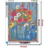 5D Diamond Painting, Flowers Full Drill Diamond Art, Diamond Painting Kits for Adults Home Wall Decor Gift 12x16 inch