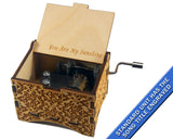 TheLaser'sEdge, Personalizable Damask Music Box, Laser Engraved Wood (Standard, Can't Help Falling in Love)