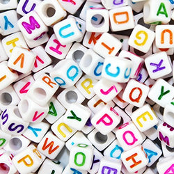 JPSOR 800 Pcs Letter Beads Alphabet Beads for Jewelry Making with Colorful Letters for DIY