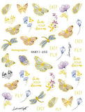 JMEOWIO 10 Sheets Butterfly Nail Art Stickers Decals Self-Adhesive Pegatinas Uñas Shiny Nail Supplies Nail Art Design Decoration Accessories