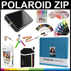 Polaroid ZIP Mobile Printer Gift Bundle + ZINK Paper (30 Sheets) + 8x8" Cloth Scrapbook + Pouch + 6