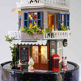 Cutebee Dollhouse Miniature with Furniture,Rotating DIY Miniature Dollhouse kit Plus Dust Proof and Music Movement, 1:24 Scale Creative Room Idea (Star Dream)