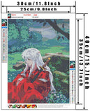 Diamond Painting Kits for Adults 5d Anime Full Drill Diamond Painting Paint with Diamonds Cross Stitch Kits for Beginners Inuyasha DIY Diamond Painting Gem Art Drill and Dotz11.8×15.7Inch