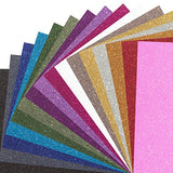 MAREA Glitter Heat Transfer Vinyl Sheets, 16 Sheet Bundle of Glitter HTV Iron On Vinyl for Cricut - Glitter Vinyl For Silhouette Cameo & Heat Press | Durable, Vibrant Colors for All HTV Vinyl Projects