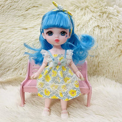 24cm Doll Toys for Children 1/8 with Colorful Eyeball Exquisite Makeup Fashion Clothes Dress Up Dolls for Girls Gift
