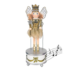 Funpeny Classic Queen Ballet Dancer Nutcracker, Festive Collectible Nutcracker with Music Box, 12" Tall