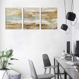 Modern Abstract Canvas Wall Art Vintage Abstract Prints Canvas Pictures Artwork Contemporary Wall Art for Bedroom Living Room Bathroom Decoration Framed Ready to Hang 12" x 16" x 3 Pieces