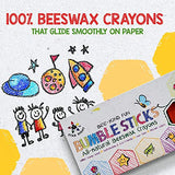 Bumble Sticks 100% Pure Beeswax Crayons Natural,Handmade in New Zealand Safe for Toddlers, Kids and Children, for 1 Year Plus 12 Jumbo Crayons
