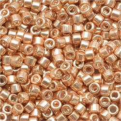 Miyuki DB-411 7.2g Galvanized Gold Delica Seed Bead, 11/0"