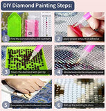 DIY 5D Diamond Painting Colourful Diamond Art Kits for Adults, Flowers Diamond Painting Kits Full Drill Diamond Art Picture Arts Craft for Home Wall Art Decor (garden,40x50cm)