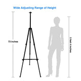 Artify 73 Inches Double Tier Easel Stand, Aluminum Tripod for Painting and Display with an Environmental Friendly Carrying Bag and Spare Parts