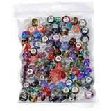 RUBYCA 50 Pcs Bulk Surreal Colors Murano Glass Beads Fit European Charm Bracelet for Jewelry Making