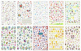 JMEOWIO 10 Sheets Spring Flower Nail Art Stickers Decals Self-Adhesive Pegatinas Uñas Leaves Summer Nail Supplies Nail Art Design Decoration Accessories