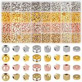 2240 Pieces Spacer Beads for Jewelry Making in 8 Styles, Assorted Gold Beads For Bracelets Making, Round beads Flat beads Star beads Bracelet spacers Beads for Crafts(Gold, Sliver, Rose Gold, KC Gold)