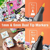 Tommax 262 Colors Dual Tip Alcohol Markers, Sketch Markers Set for Kids Adults Artists Painting, Coloring, Sketching, and Drawing Alcohol Based Markers Pen
