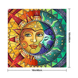 5D Diamond Painting Kits for Adults, Full Drill Diamond Painting Sun and Moon Face Full Drill Rhinestone Diamond Painting, 14X14in DIY Diamond Art for Adults Beginner, Gift Home Wall Decor